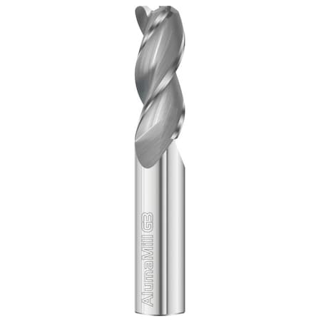 Fullerton Tool 3-Flute - 37.5Deg Helix - 3833 AlumaMill G3 HP End Mills, RH Spiral, Corner Radius, Standard, 1/2 27519